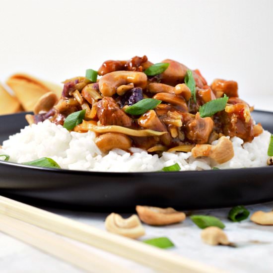 Easy Crockpot Cashew Chicken