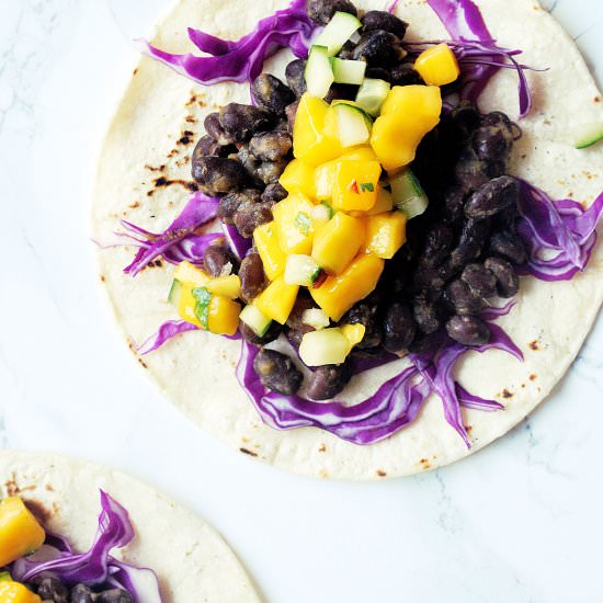 Jerk Black Bean Tacos