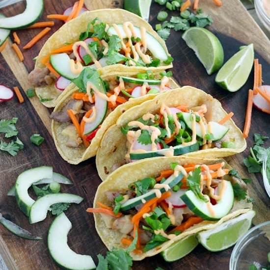 Chicken Banh Mi Tacos