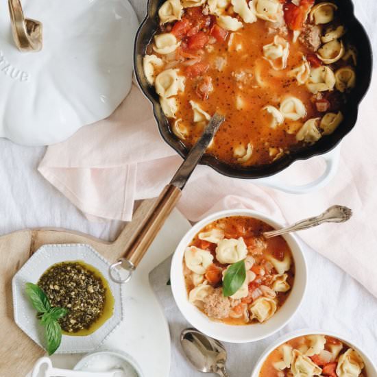Sausage & Tortellini Soup