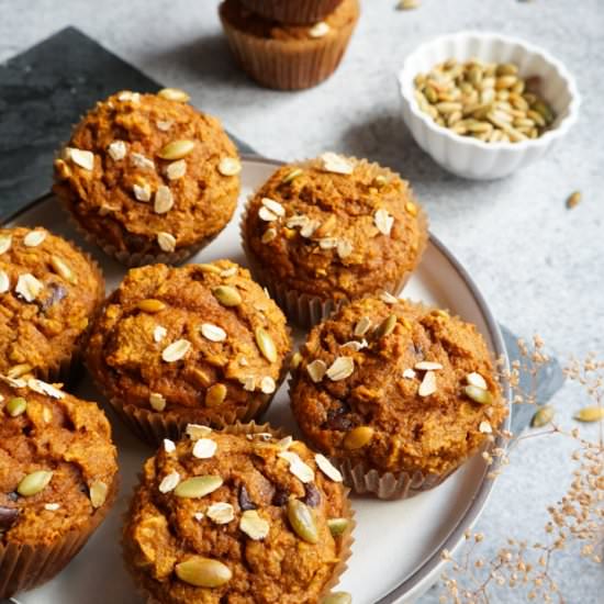 Healthy Whole Wheat Pumpkin Muffins