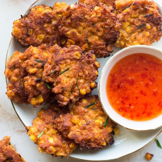 Vegan Thai corn fritters