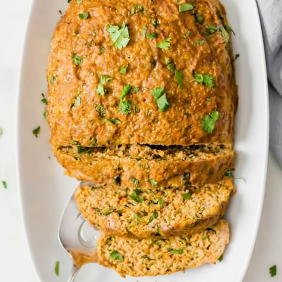 Ginger Cilantro Turkey Meatloaf