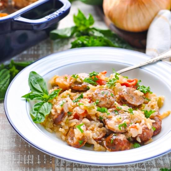 Dump-and-Bake Italian Sausage Rice