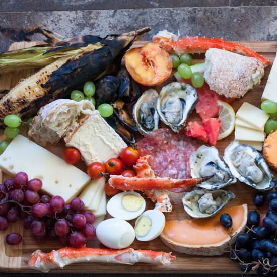 Charcuterie Platter with Seafood