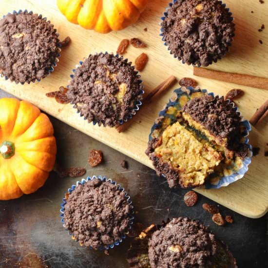 Pumpkin Muffins +Chocolate Streusel
