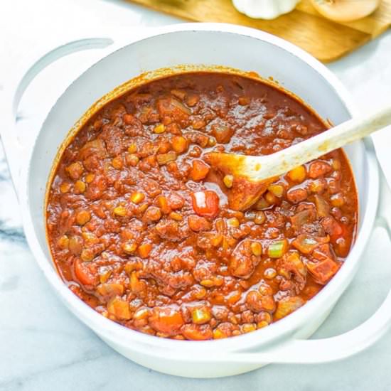 Chickpea Lentil Bolognese