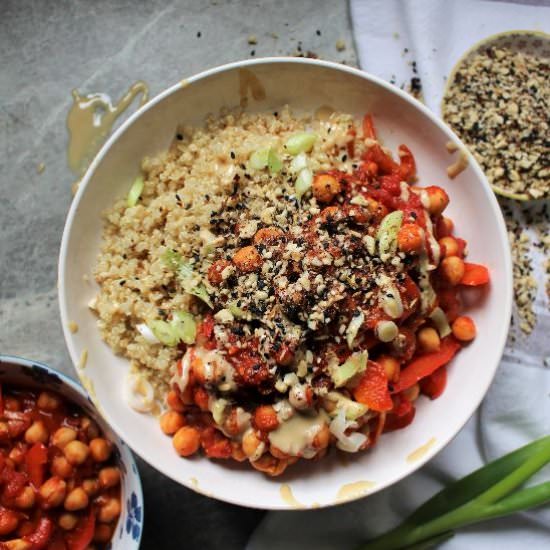 Red Pepper and Chickpea Stew
