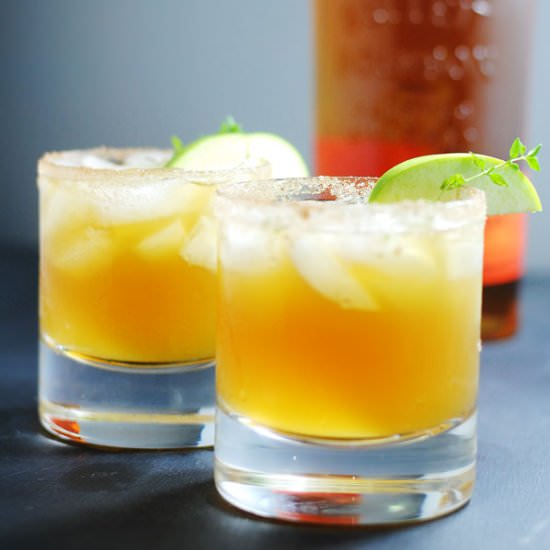 Cider bourbon cocktail
