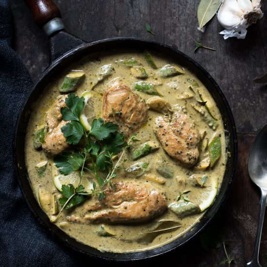 Pesto cream chicken