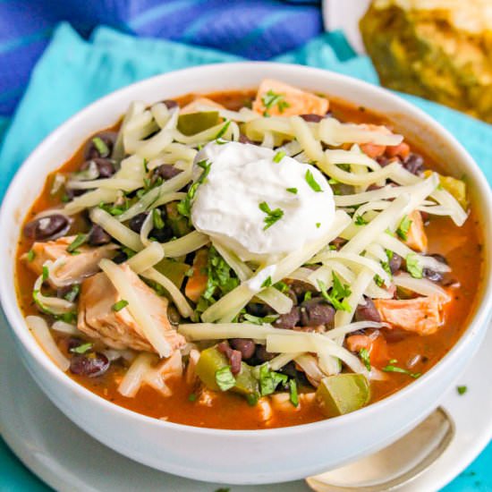 Easy chicken and black bean soup