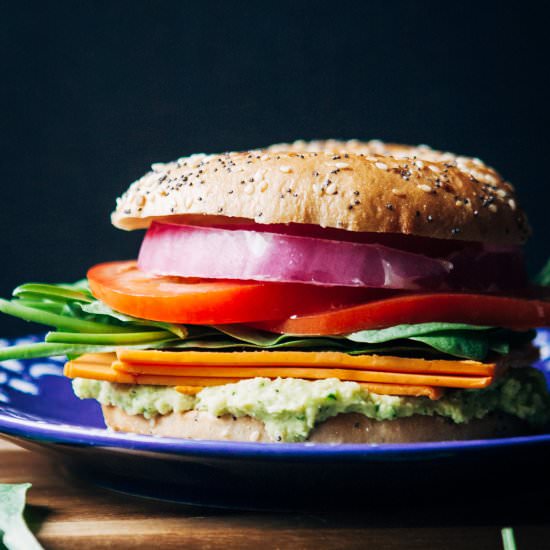 Vegan Bagel Sandwich