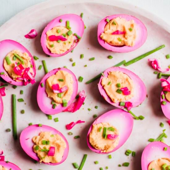 Beet Pickled Deviled Eggs
