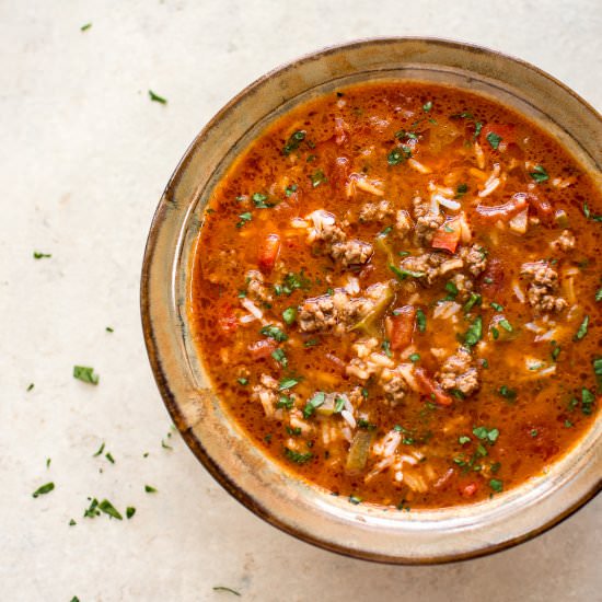 Easy Stuffed Pepper Soup