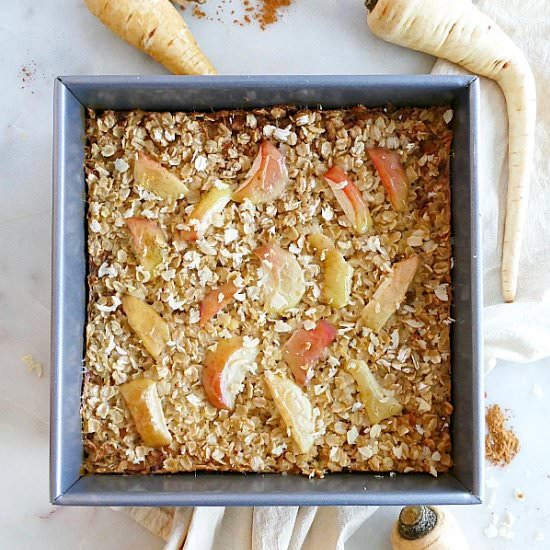 Parsnip and Apple Baked Oatmeal