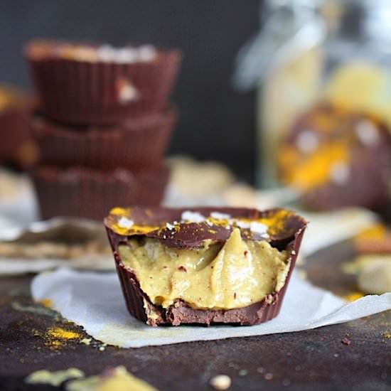 Golden Spiced Cashew Butter Cups