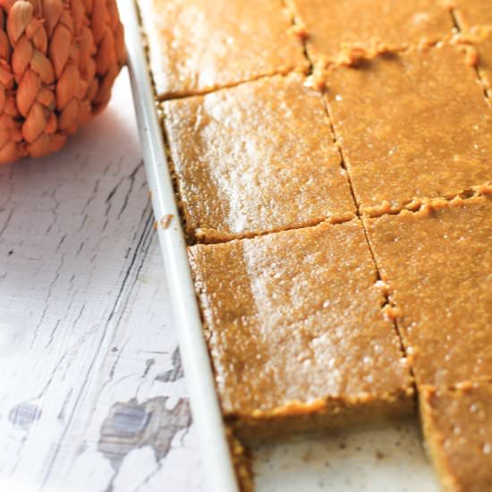 Sheet Pan Pumpkin Pie