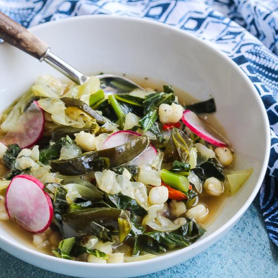 Vegan Cabbage Poblano Pozole