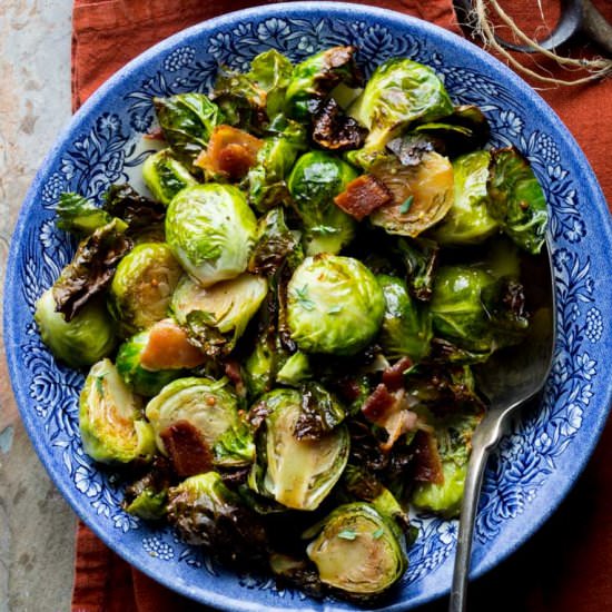 maple bacon brussels sprouts