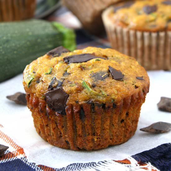 Pumpkin zucchini muffins