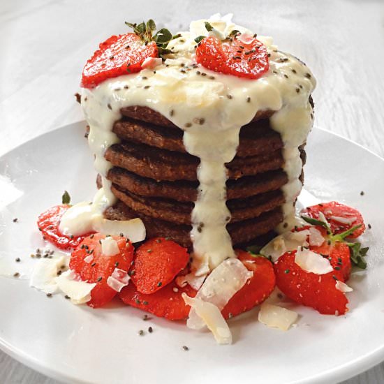 Strawberry Chocolate Vegan Pancakes