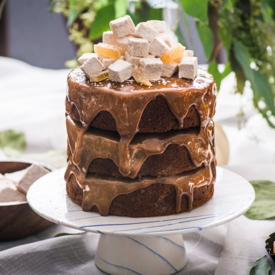 Molasses Apple Cake
