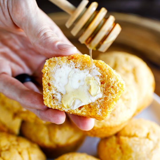 Sweet Potato Cornbread Muffins