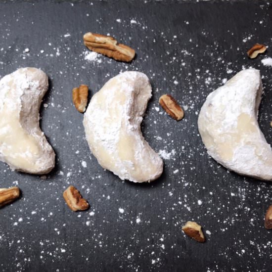 Vegan/GF Pecan Crescent Cookies