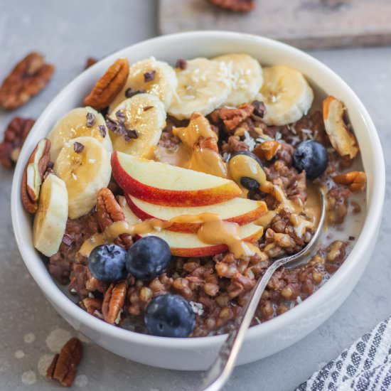 Vegan Chocolate Buckwheat Porridge