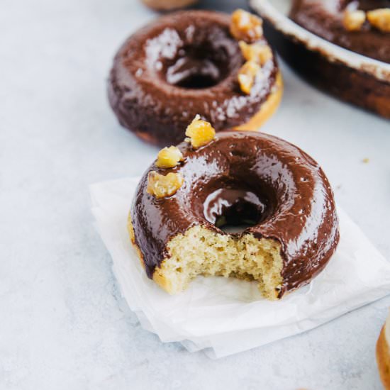Baked chestnut doughnuts