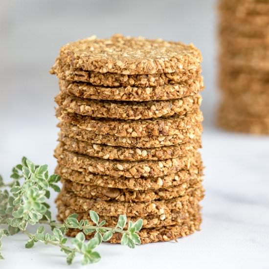 Sesame Sunflower Seed Crackers