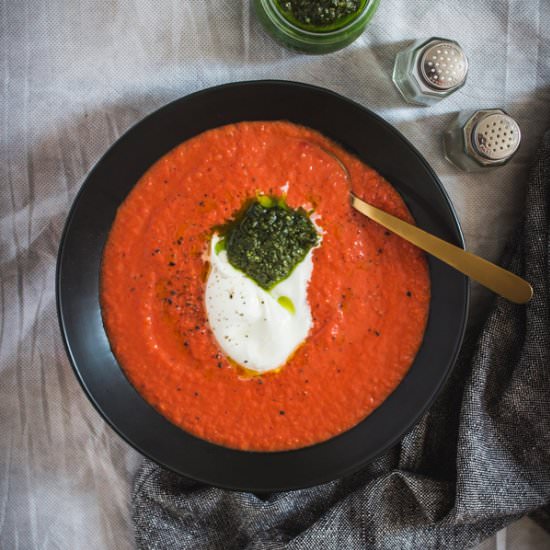 Roasted Red Pepper Tomato Soup
