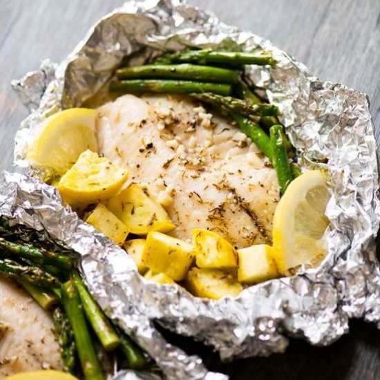 garlic butter tilapia or white fish