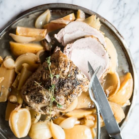 Hard Cider Roasted Pork Loin