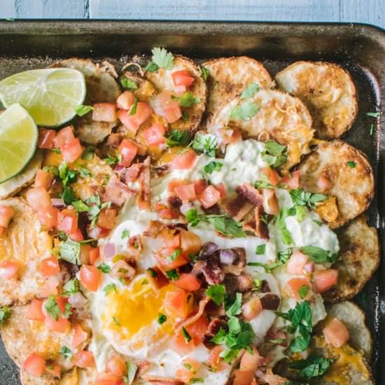 Sheet Pan Potato Breakfast Nachos
