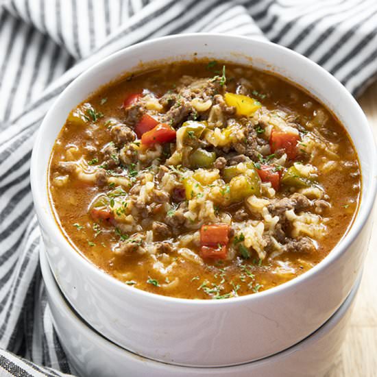 Instant Pot Stuffed Pepper Soup