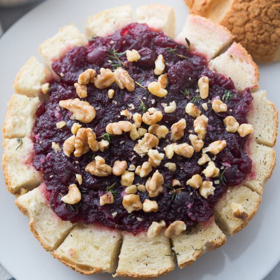 Pull Apart Cranberry Brie Bread