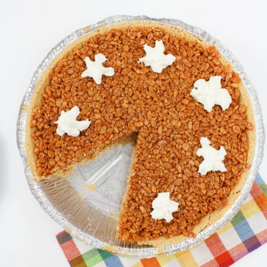 Pumpkin Rice Krispy Treat Pie