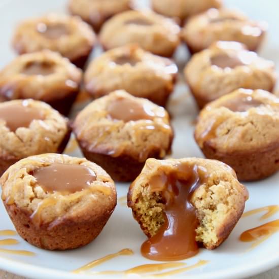 Pumpkin Cookie Cups with Caramel