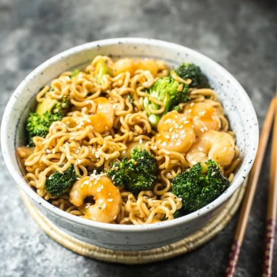 Shrimp Teriyaki Noodle Bowls