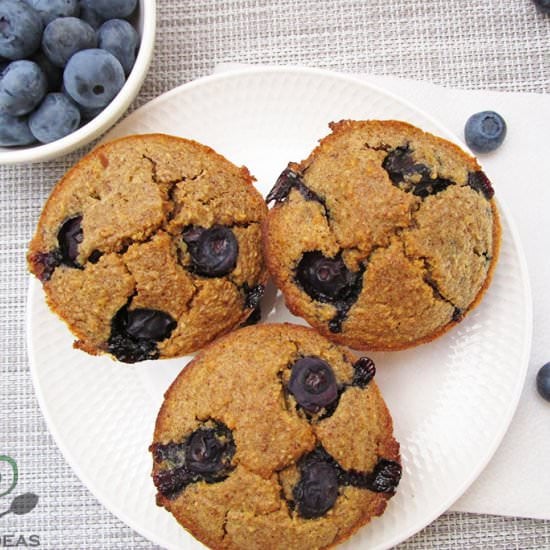 Vegan Blueberry Oat Muffins