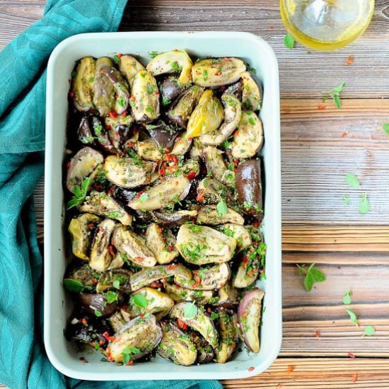 Marinated eggplants