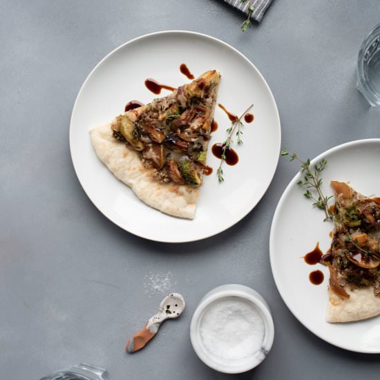 Brussels Sprout & Apple Pizza
