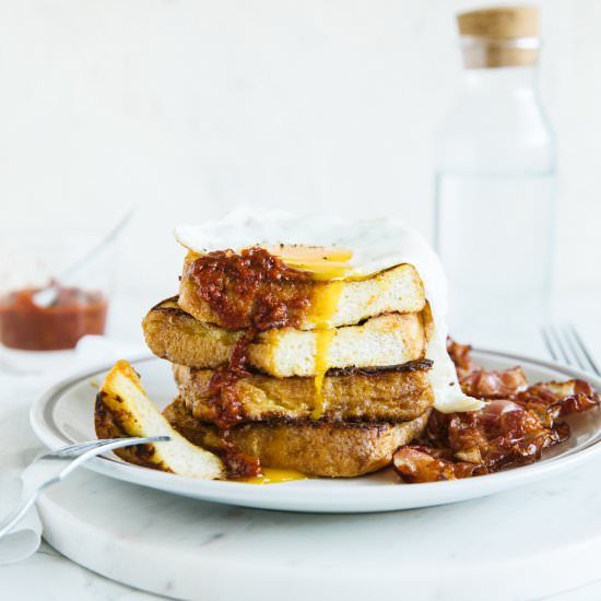 french toast with bacon