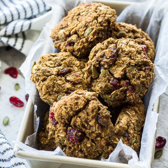 Avocado Pumpkin Oatmeal Cookies