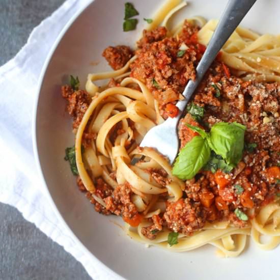 Easy Pasta Bolognese