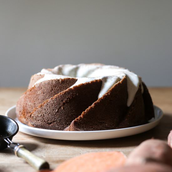 Sweet Potato Cinnamon Swirl Cake