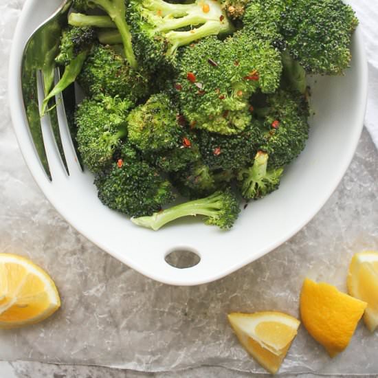 Oven-Roasted Broccoli with Chili