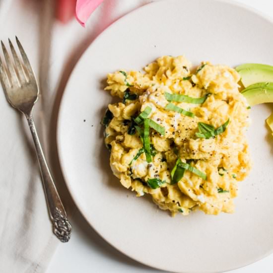 Scrambled Eggs with Wild Ramps