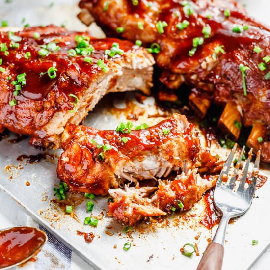 Instant Pot Apple BBQ Ribs